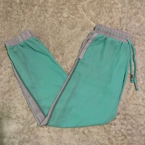 Silva Jogger Pants Turquoise Grey Joggers Size Womens XS Sheer Lightweight Pants